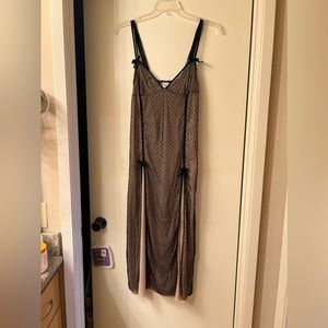 Leelee Black Lace Silky gown, size L.